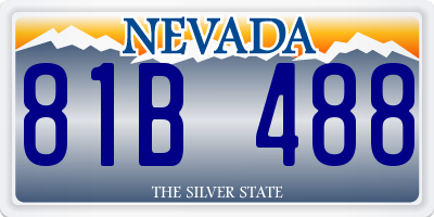 NV license plate 81B488