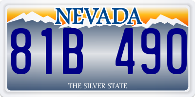 NV license plate 81B490