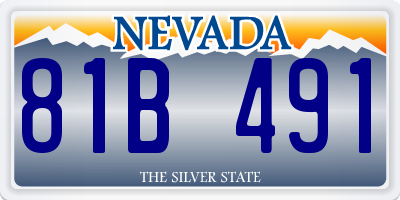 NV license plate 81B491