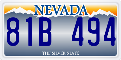 NV license plate 81B494