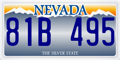 NV license plate 81B495