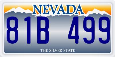 NV license plate 81B499