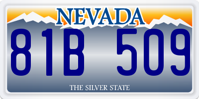 NV license plate 81B509