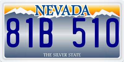 NV license plate 81B510