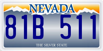 NV license plate 81B511