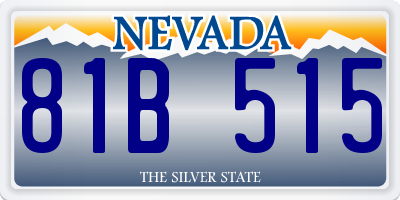 NV license plate 81B515