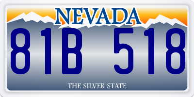 NV license plate 81B518