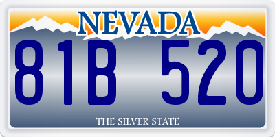 NV license plate 81B520