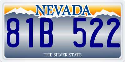 NV license plate 81B522