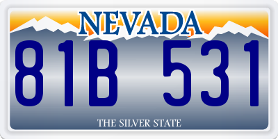 NV license plate 81B531