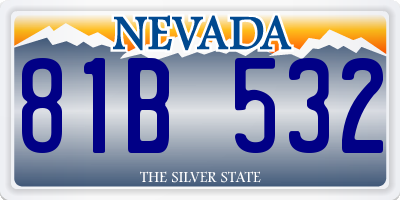 NV license plate 81B532