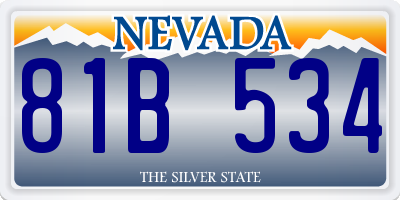 NV license plate 81B534