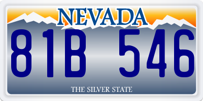 NV license plate 81B546