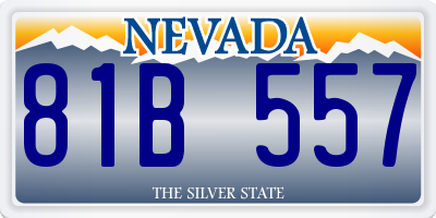 NV license plate 81B557