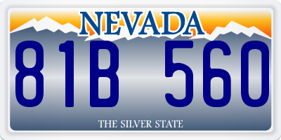 NV license plate 81B560