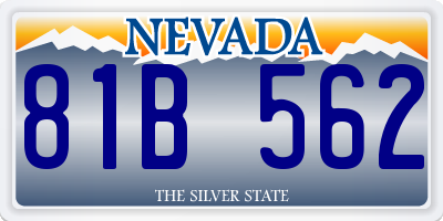 NV license plate 81B562