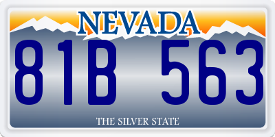 NV license plate 81B563