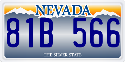 NV license plate 81B566