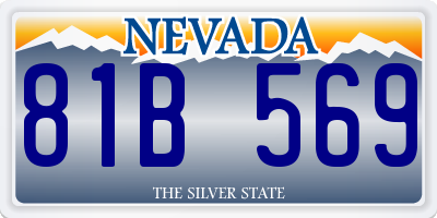 NV license plate 81B569