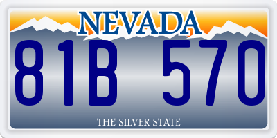 NV license plate 81B570