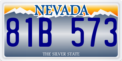NV license plate 81B573