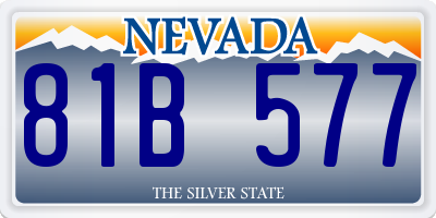 NV license plate 81B577