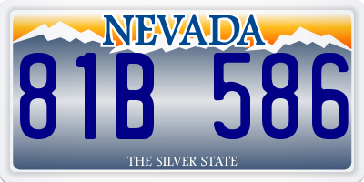 NV license plate 81B586