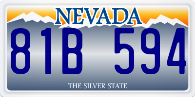 NV license plate 81B594