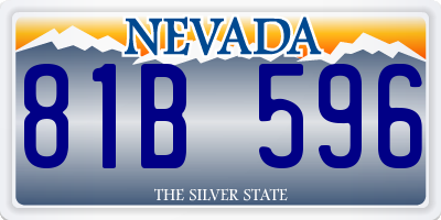 NV license plate 81B596