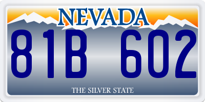 NV license plate 81B602