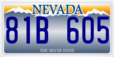 NV license plate 81B605
