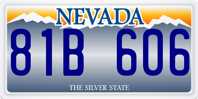 NV license plate 81B606