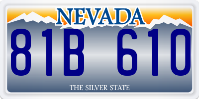 NV license plate 81B610