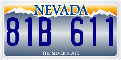 NV license plate 81B611