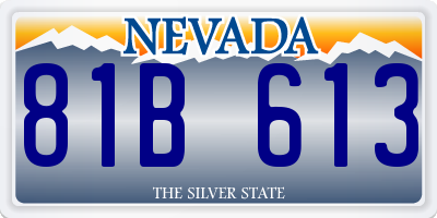 NV license plate 81B613