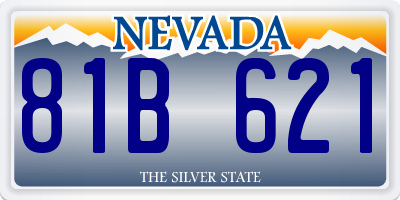 NV license plate 81B621