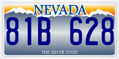 NV license plate 81B628