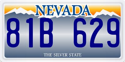 NV license plate 81B629