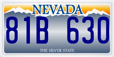 NV license plate 81B630