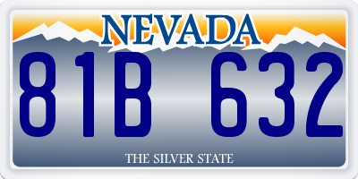 NV license plate 81B632
