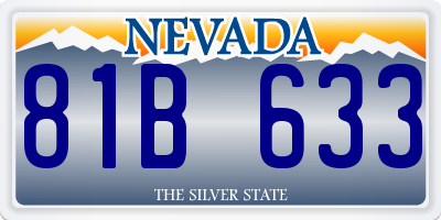 NV license plate 81B633