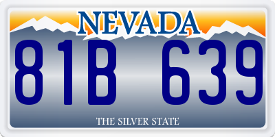 NV license plate 81B639