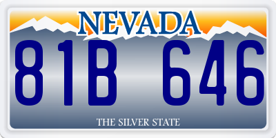 NV license plate 81B646