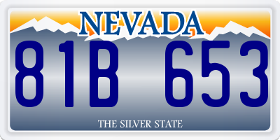 NV license plate 81B653