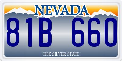 NV license plate 81B660