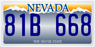 NV license plate 81B668