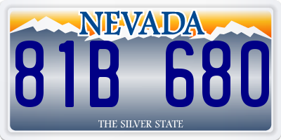 NV license plate 81B680