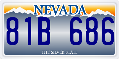 NV license plate 81B686