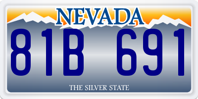 NV license plate 81B691