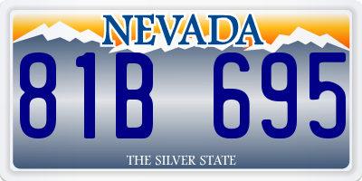 NV license plate 81B695